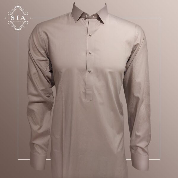 Beige Cotton Shalwar Qameez