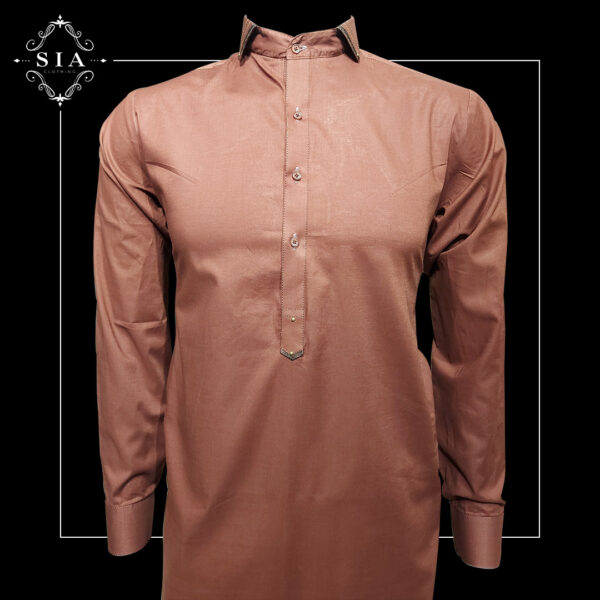 Kaleji Color Cotton Shalwar Kameez - Image 2