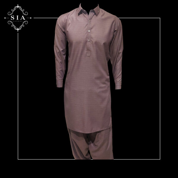 Light Brown Textured Shalwar Kameez