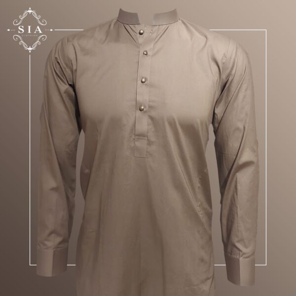 Light Coffee Cotton Kurta Shalwar